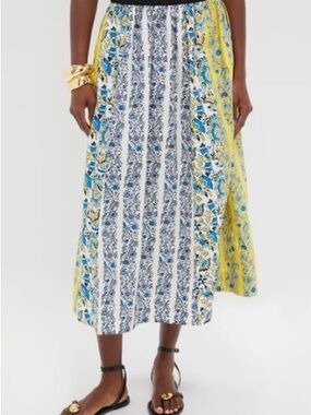 TUCKERNUCK
Goldenrod Chintz Stripe Gibbons Skirt NWT